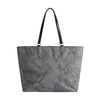 Geo Dark Shopper Bag in Grey