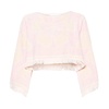 Floral Pattern Bell Sleeve Top