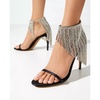 Crystal Draped Satin Sandals