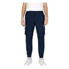Blue Plain Trousers with Zip Fastening