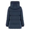 Hooded Down Jacket with Ribbed Cuffs