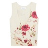Sleeveless Top Ivory Burgundy