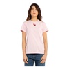 Heart Embroidered T-shirt with Logo Print