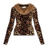 Cardigan with animal motif