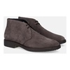 Grey Suede Lace-Up Ankle Boot