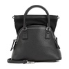 Black Leather Handbag with Chain Strap