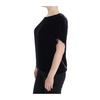Black Velvet Crewneck Blouse