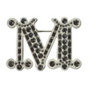 Crystal Monogram Brooch Emblematic Feminine