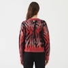 Zebra Print Sweater Red Black