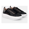Wembley Black Leather Sneakers