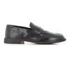 Black Leather Moccasin with Rubber Sole