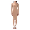 Elegant Jersey Midi Dress Nude