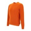 Orange Wool Cashmere Crew Neck Sweater