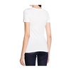 White T-Shirt with Blue and Black Print