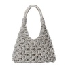 Crystal-Embellished Handwoven Bag