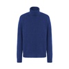 Blue Wool Turtleneck Sweater Men