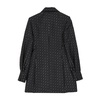 Wool Long Jacket with Logo Detail