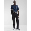 Blue V-neck Crest Polo Shirt