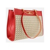Canvas Shopping Bag with Initials Insignia