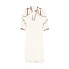 Embroidered Ruffle Collar Dress