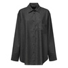 Grey Oversized Mélange Fabric Shirt