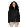 Black Puffer Jacket with Fur Collar