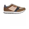 Brown Polyester Sneaker with Laces and Logo