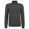 Anthracite Sweater Dolcevita Aran Tubico