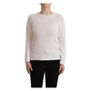 Elegant White Cotton Pullover Sweater