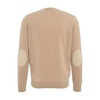Brown Knitwear Sleeve Patched Pullover