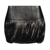 Leather skirt with fringes