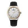 Stainless Steel Leather Strap Analog Watch