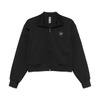 Black Zip Sweater with Logo Print