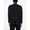 Blue Sweater with Ribbed Cuffs