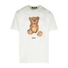 White Crew Neck T-shirt with Front Print