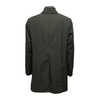 Green Trench Jacket with Removable Collar