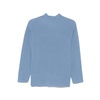 Blue Ribbed Knit Sweater