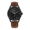 Analog Leather Strap Watch Stainless Steel