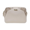 Beige Printed Shoulder Bag with Zip