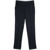 Navy Wool Blend Straight Cut Pants
