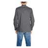 Geometric Grey Cotton Shirt for Men