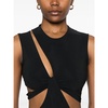 Black V-Neck Sleeveless Top