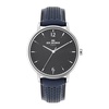 Leather Strap Quartz Watch, Stainless Steel