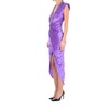 Purple Thigh-High Split Sleeveless Dress