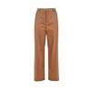 Caramel Cotton Trousers, Wide Leg