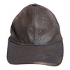 Brown Leather Baseball Cap