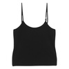 Black Scoop Neck Spaghetti Strap Top
