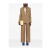 Brown Button-Up Jacket with Notched Lapels
