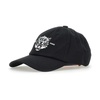Black Cotton Baseball Cap with Logo