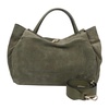 Green Leather Bag Made in Italy